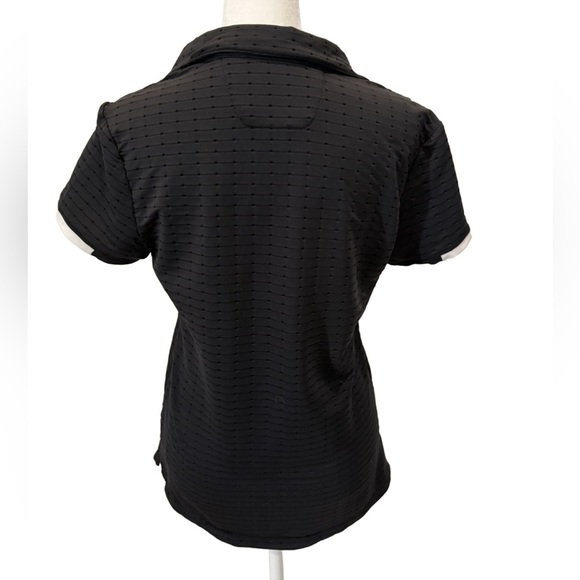 Maggie Lane Ladies Black Fitted Button Down Polo Shirt size Small - Picture 3 of 6